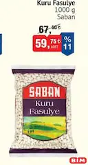SABAN KURU FASULYE 1000 G fiyat ve kampanya bilgisi